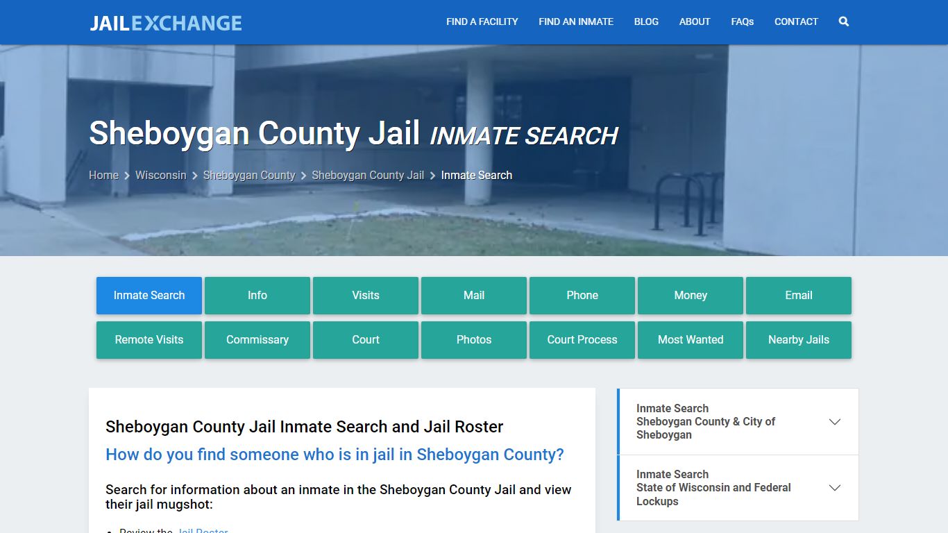 Inmate Search: Roster & Mugshots - Sheboygan County Jail, WI